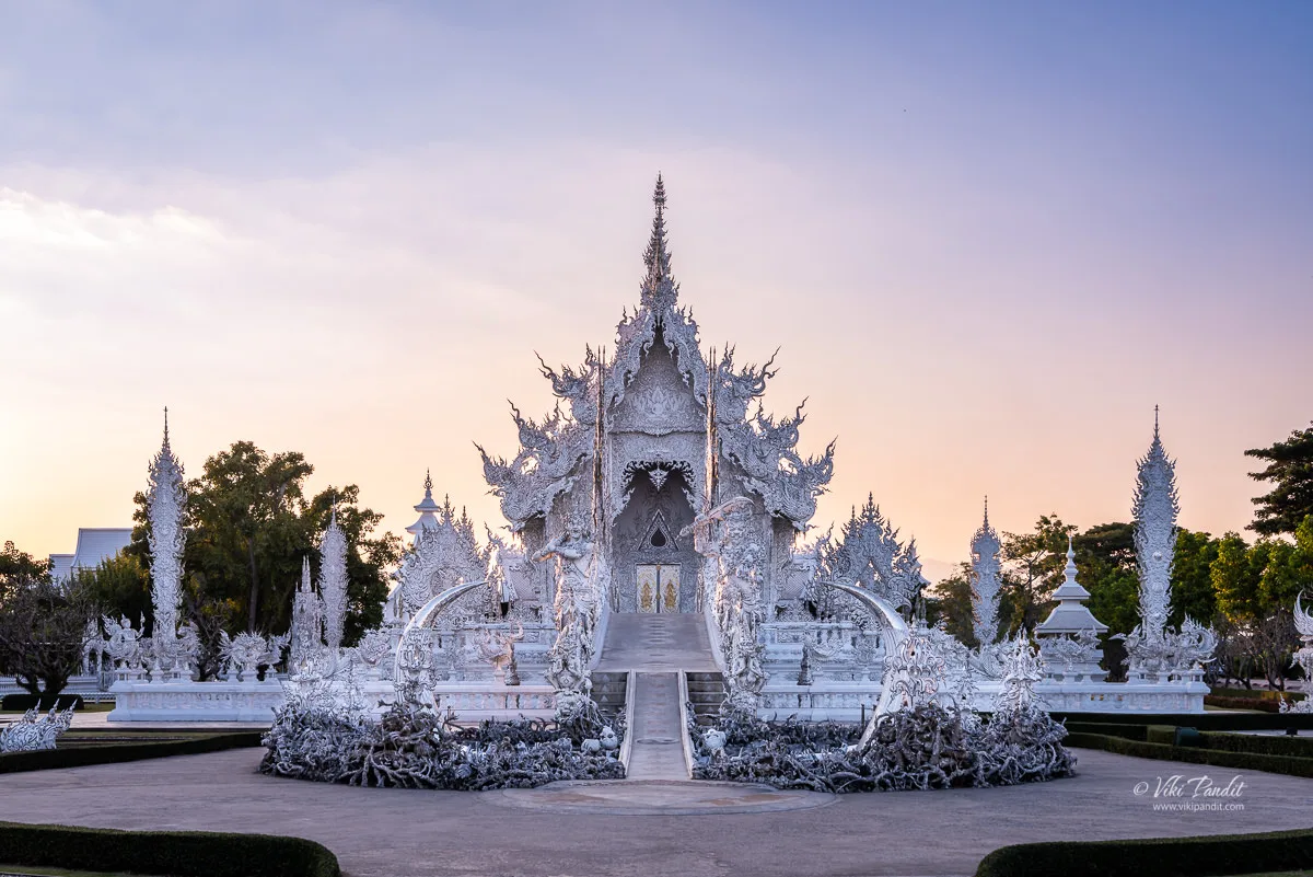 The Dazzling White Temple Wat Rong Khun Rare Photos By Viki Pandit